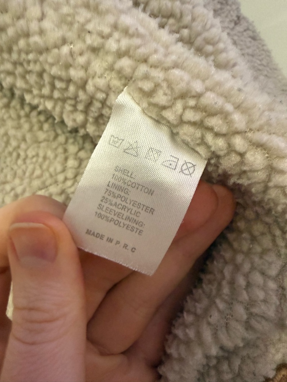 Brandy Melville Elisha Fur Corduroy Jacket Brown Sherpa Lining - Picture 6 of 6